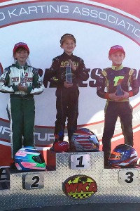 Gafrarar celebrates his first WKA Manufacturers Cup Series Mini Swift victory