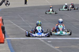 Carson Morgan earned a second straight victory in Junior 1 Comer (Photo: Kart Racer Media)