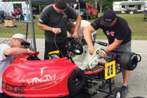 One of many engine, weight and tire swaps on the weekend for the ABC crew (Photo: Ionic Edge Chassis)