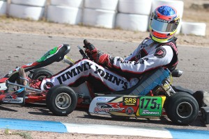 Former SuperNationals winner Chris Jennings sporting the Mezzo Kart Radiator at the SKUSA Pro Tour SpringNationals (Photo: EKN)