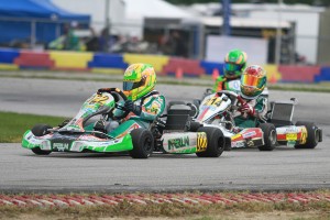 Sam Mayer came away with the IAME Junior victory, holding off Tavella (Photo: EKN)
