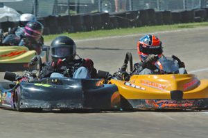 Junior 3 #00 Cole Neibert #55-Brock Viincent trade a little paint (Photo: Bruce C. Walls/Action Sports Photos)