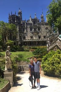 My mom and I at a castle in Sintra, Portugal