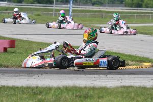 Another great drive by Dylan Tavella gave him win number two on the weekend in X30 Junior (Photo: EKN)