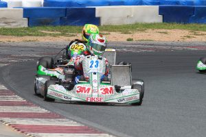 Lance Fenderson broke through for his first win of 2016 in IAME Junior (Photo: EKN)