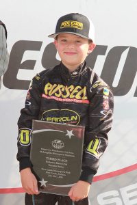 Caleb landed on the podium at the WKA Manufacturers Cup Series event in New Castle, beginning the four race stretch in July and August (Photo: eKartingNews.com)
