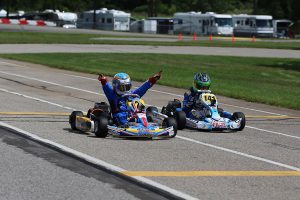 Logan Adams earned his first series victory in the Yamaha Cadet class on Sunday (Photo: Kathy Churchill - Route66SprintSeries.com)