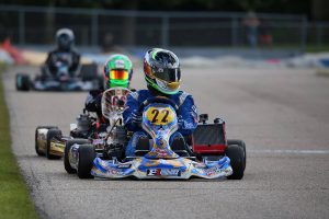 Josh Hotz and TJ Koyen each led the IAME Senior field on the weekend (Photo: Kathy Churchill - Route66SprintSeries.com)