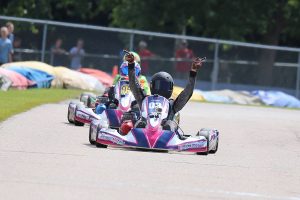 Michael Paterno came out the victor in Sunday’s Yamaha Junior feature (Photo: Kathy Churchill - Route66SprintSeries.com)