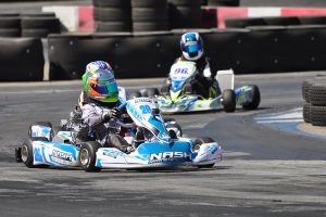 X30 Junior saw another great battle, this time with Trey Brown on the winning end (Photo: Kart Racer TV)