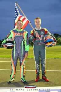 Maks Kowalski and David Malukas representing USA during the driver presentation Saturday evening (Photo: IAME International Final)