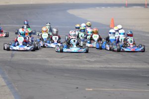 Jonathan Portz (#10) was named the winner in the competitive Mini Swift main event (Photo: Kart Racer TV)