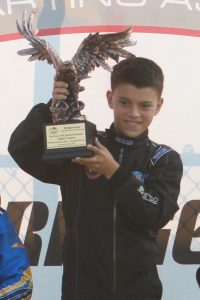 Maloney earned his first major trophy in the United States, winning the WKA Grand National Eagle in Yamaha Sportsman (Photo: eKartingNews.com)