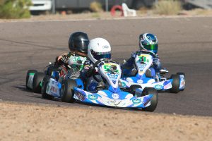 Diego LaRoque leads Kyle Thome and Tyler Maxson in a tight championship battle (Photo: EKN)
