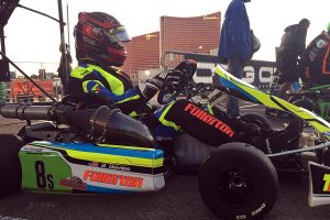 Brian Davies making the Fullerton TF2 shifterkart debut in the United States (Photo: EKN)