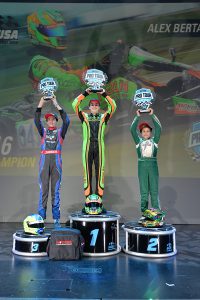 Alex Bertagnoli scored the second straight SKUSA Junior title for the Merlin Chassis (Photo: On Track Promotions - otp.ca)