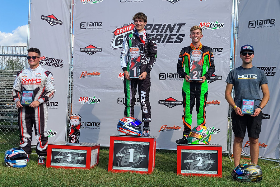 Keegan Bosch swept the final round of the KA100 Senior category (Photo: Route 66 Sprint Series)