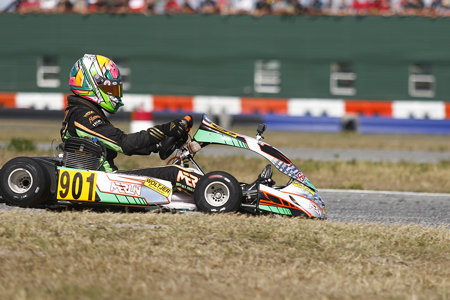 Brandon Lemke picked up his first win in his first visit to OKC facility in KA100 Senior (Photo: EKN)